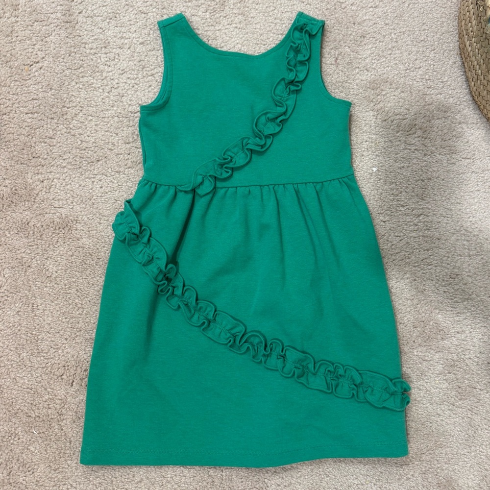 Janie and Jack Emerald Green Ruffle Dress | Girls Size 5